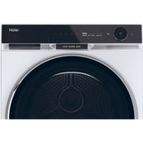 Uscator HAIER HD90-A3Q397U1-S, Pompa de caldura, motor Inverter, clasa C, 9 kg, conectivitate WiFi/ hOn, i-Refresh Pro, Display TFT, Twin Turbo, Dry Sensor, alb