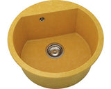 Chiuveta Bucatarie Rotunda Fat Avangard 223 Ø51 Cm, Granixit Camel