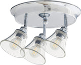 Plafoniera Antoine E14 max. 3x40W, pentru baie IP44, crom/transparent