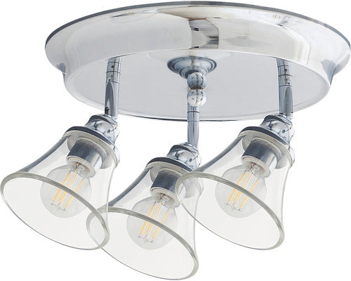Plafoniera Antoine E14 max. 3x40W, pentru baie IP44, crom/transparent