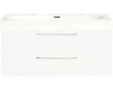 Set Mobilier Baie Somero, Include Baza Lavoar si Lavoar, 100 cm, Alb Lucios