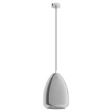 Pendul EGLO ALOBRASE 98614, E27, 1X40W Ø300mm, otel, crom, sticla, negru transparent
