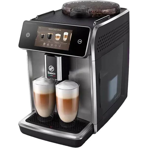 Espressor Automat SAECO GranAroma Deluxe SM6685/00, 1.8l, 15 bar, 1500W, Argintiu-Negru