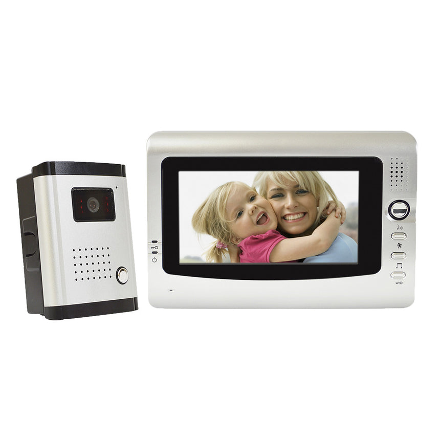 Interfon video PNI DF-926 cu 1 monitor, ecran LCD 7 inch, iesire pentru yala electromagnetica