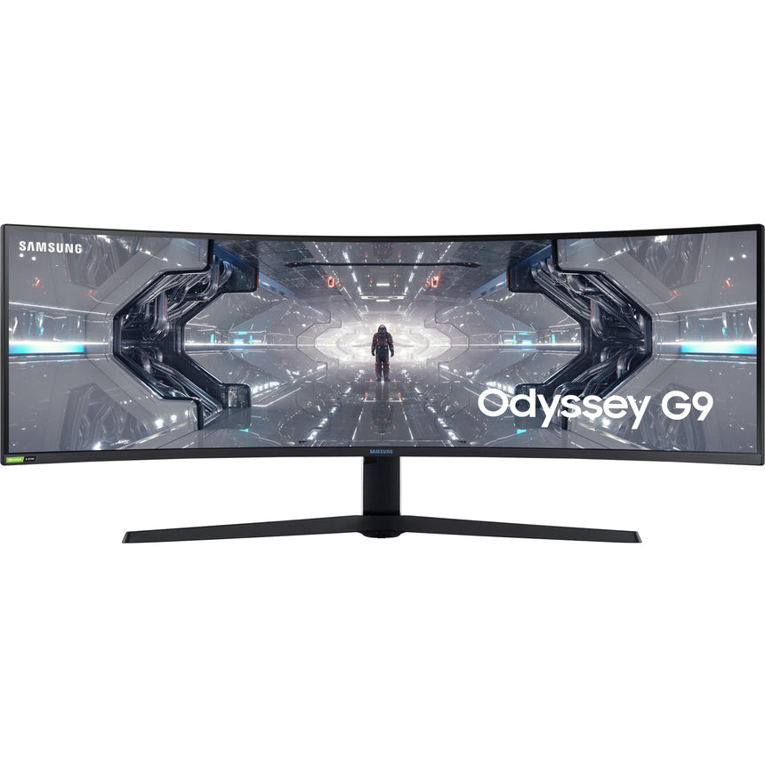 Monitor Gaming VA QLED Samsung 49" LC49G95TSSPXEN, 5120 x 1440, HDMI, DisplayPort, Ecran curbat, AMD FreeSync, Nvidia G-Sync, 240 Hz, 1 ms (Negru/Alb)