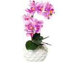 Planta Artificiala Orhidee Fluture Phalaenopsis In Ghiveci H 33 Cm Roz