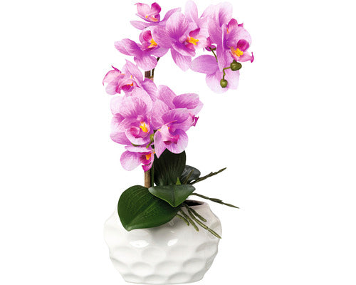 Planta Artificiala Orhidee Fluture Phalaenopsis In Ghiveci H 33 Cm Roz