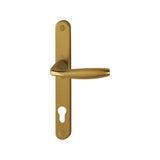 Maner usa exterior, Hoppe New York, cu sild pentru cilindru, material aluminiu, culoare bronz, 92 x 30 mm