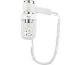 Uscator de par Valera Action Super Plus 1600 Shaver 2022, pentru hotel, montare pe perete, 1600 W, Alb