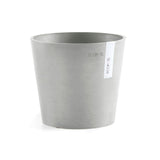 Ghiveci din plastic reciclat Ecopots Amsterdam Mini, 17 cm., Alb Gri