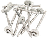 Holsuruburi Cu Cap Semibombat Torx Si Saiba Cauciuc Epdm 4, 5x65 Mm Otel Inox A2, 25 Bucati, Pentru Tinichigerie