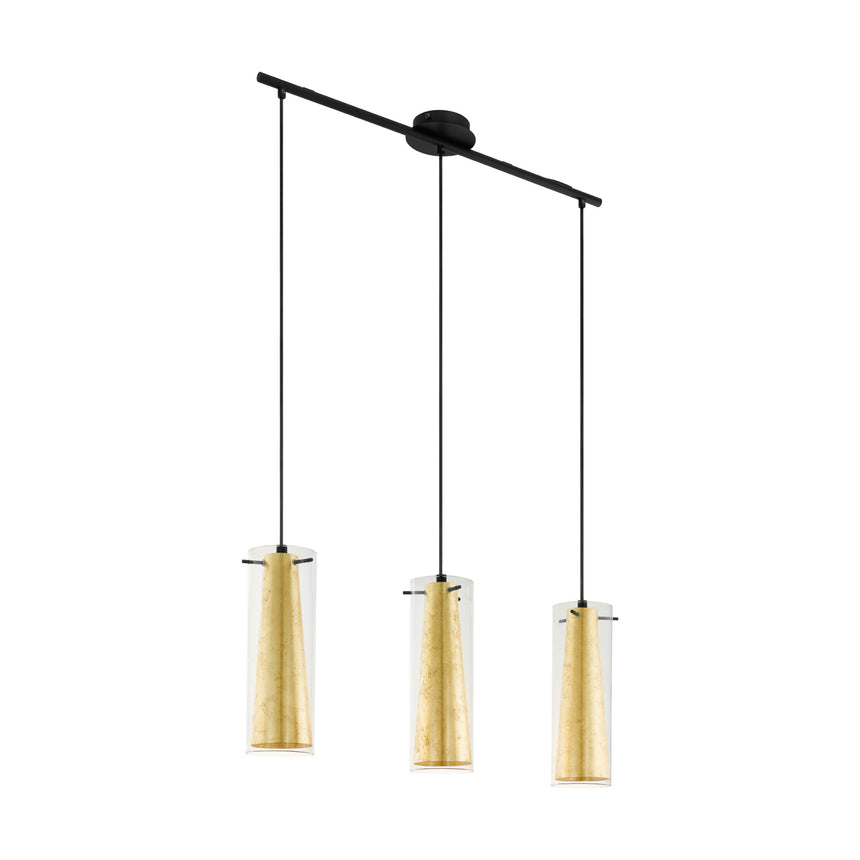 Pendul EGLO Pinto Gold, 97652, E27 3x60W, Auriu