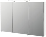 Dulap Baie cu Oglinda Dorina, 3 Usi, PAL, 120x75 cm, Alb
