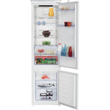 Combina frigorifica incorporabila Beko BCNA306E5SN, 284 l,NeoFrost Dual cooling, HarvestFresh, Everfresh+, Raft sticle, Compresor ProSmart Inverter, Display touch control, Dairy, Clasa D, H 194 cm, Alb