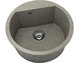 Chiuveta Bucatarie Rotunda Fat Avangard 223 Ø51 Cm, Granixit Space Gray