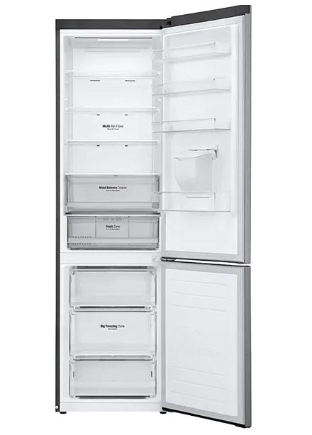 Combina frigorifica LG GBF62PZHMN, No Frost, 383 l, H 203 cm, Clasa A++, dozator apa, Argintiu