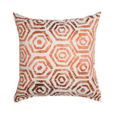 Perna decorativa patrata SoleVito Palazzo, caramiziu-alb, 50x50 cm