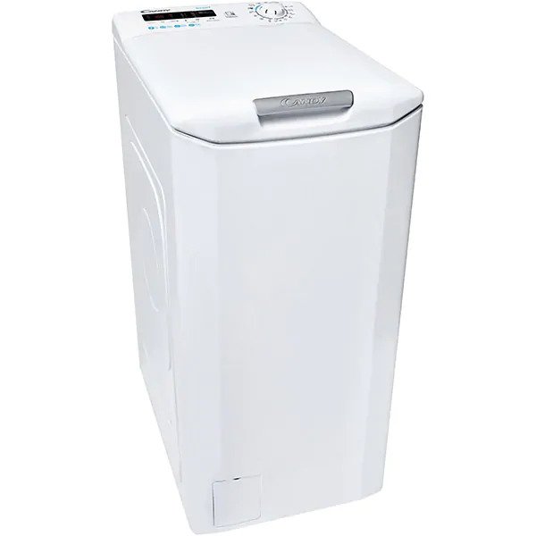 Masina de spalat rufe cu incarcare verticala Candy Smart CSTG 272DVE/1-S, 7 kg, 1200 rpm, Clasa F, Mix Power Systems, Gentle Touch Opening, Easy Iron, Alb