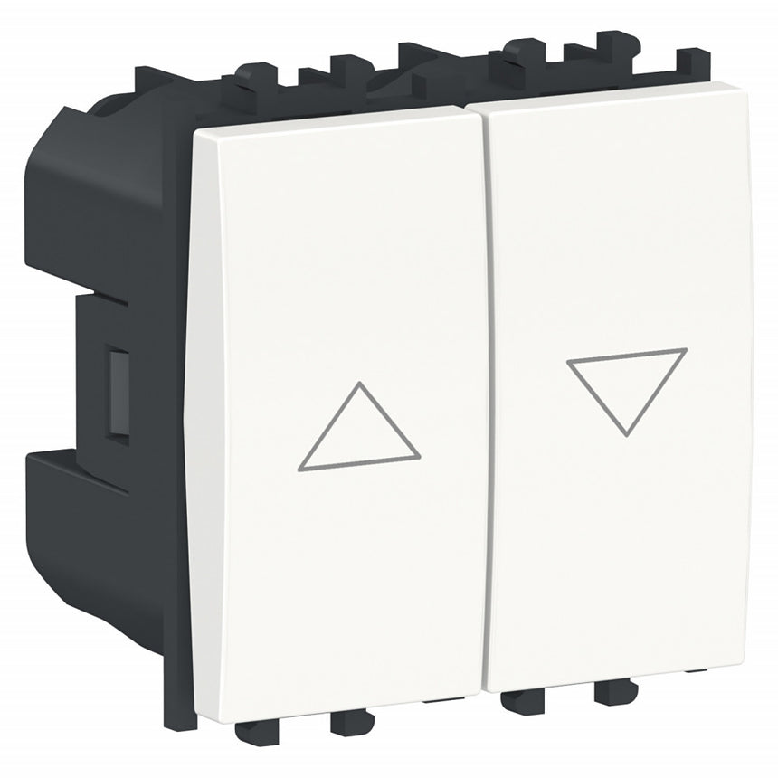 Intrerupator jaluzele 2 module alb, Schneider Easy Styl