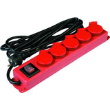 Prelungitor electric profesional 5 prize 4,5m 3500W, cu intrerupator, cablu cauciuc
