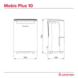 Aparat de aer conditionat portabil Ariston MOBIS PLUS 10, 10000 BTU, Functie Ventilatie, Fresh, Sleep, Follow Me, Dezumidificare, Telecomanda, Kit evacuare inclus