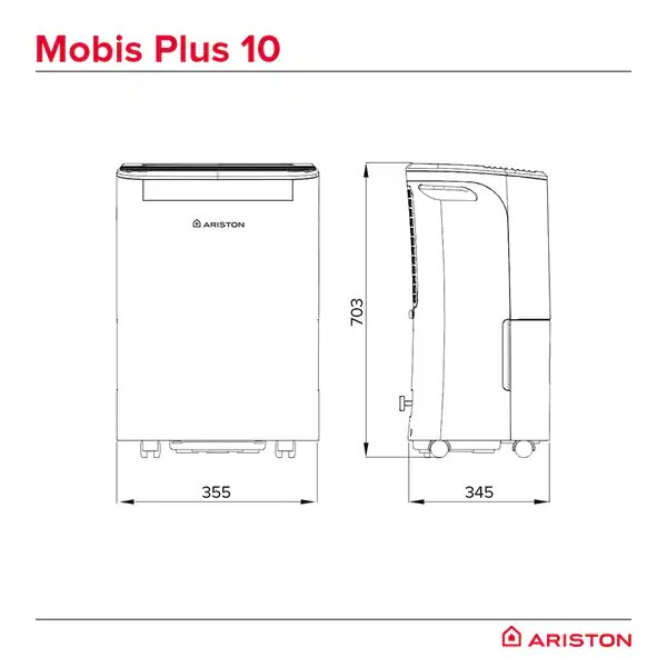 Aparat de aer conditionat portabil Ariston MOBIS PLUS 10, 10000 BTU, Functie Ventilatie, Fresh, Sleep, Follow Me, Dezumidificare, Telecomanda, Kit evacuare inclus