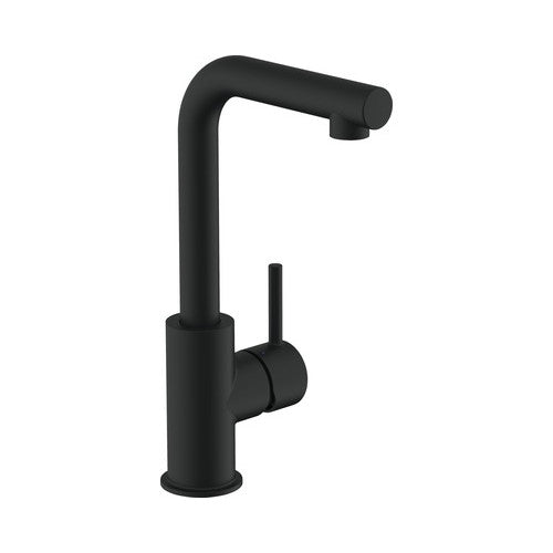 Baterie lavoar monocomanda inalta Soco ventil, Push-Open, negru mat