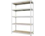Raft Metalic Cu 5 Polite Din Lemn Kovona Futur Plus 1200x600x1800 Mm Max. 250 Kg/polita, Montaj Rapid Cu Cleme, Zincat