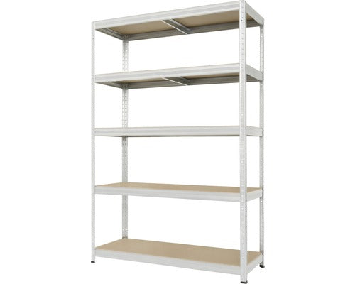 Raft Metalic Cu 5 Polite Din Lemn Kovona Futur Plus 1200x600x1800 Mm Max. 250 Kg/polita, Montaj Rapid Cu Cleme, Zincat