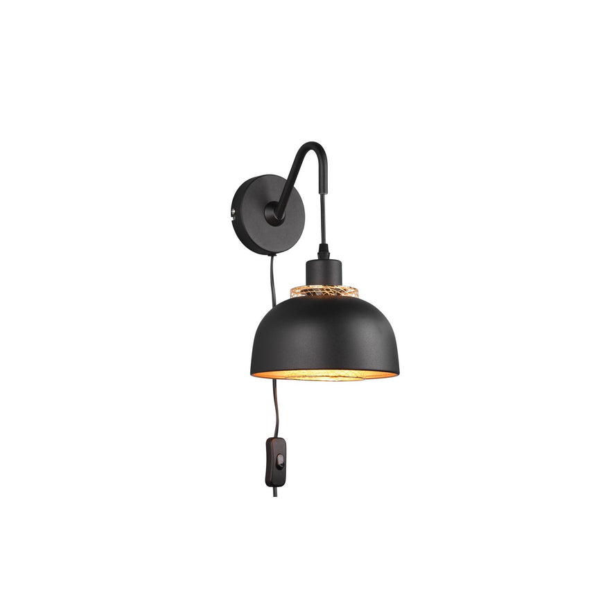 Aplica de exterior, RL, Metal, Soclu E27, Negru