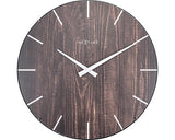 Ceas Perete Nextime Edge Wood Dome Maro Ø 35 Cm