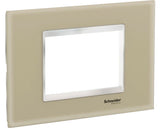 Rama Aparataje Schneider Easy Styl 3 Module, Sticla Maro Deschis