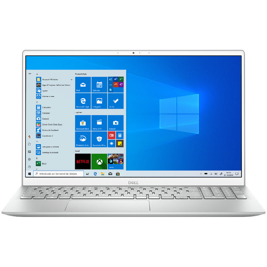 Laptop Dell Inspiron 15 5505 cu procesor AMD Ryzen 7 4700U, 15.6", Full HD, 8GB, 512GB SSD, AMD Radeon Graphics, Windows 10 Home S, Platinum Silver