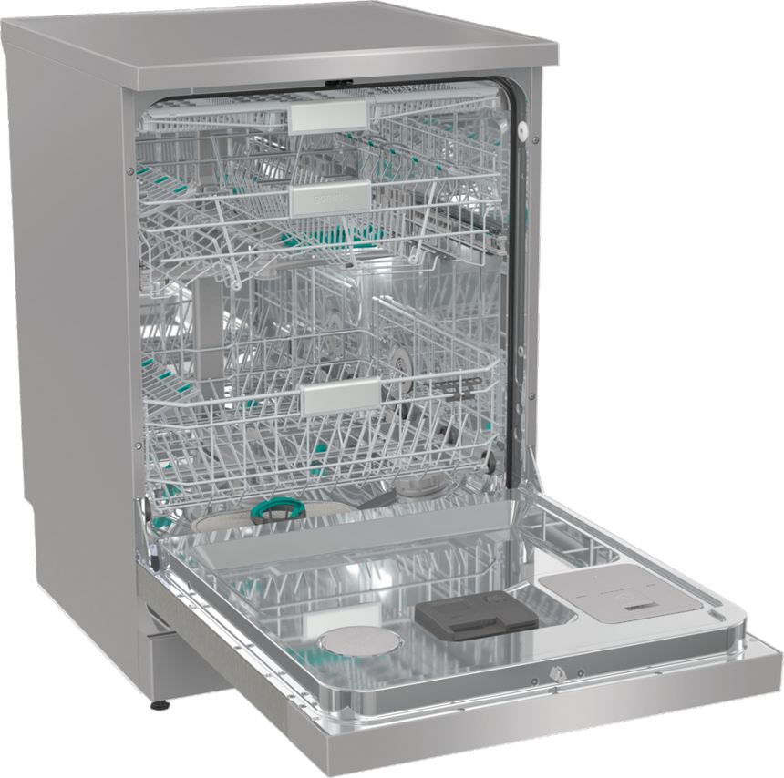 Masina de Spalat Vase GORENJE GS693C60XUVAD, 16 seturi, 7 programe, 60 cm, Clasa C, Argintiu