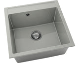 Chiuveta Bucatarie Cu O Cuva Fat Avangard 225 51x51 Cm, Fara Picurator, Marmura Compozita Gri Inox