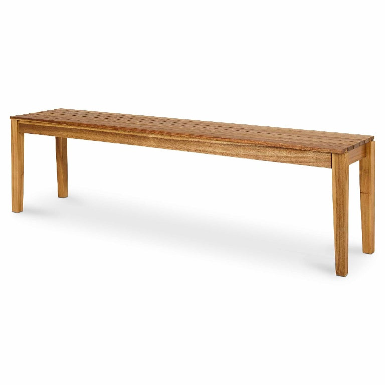 Banca fara spatar pentru gradina Denia, lemn, culoare maro, 160 x 35.5 x 44 cm