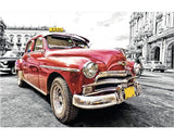 Tablou Canvas Masina Cubaneza Rosie 95x150 Cm