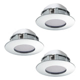 Spot incastrat PINEDA, 95822, LED, 3X6W, Ø 78, 3X500 Lumeni, 3000 K (Calda), Plastic / Crom