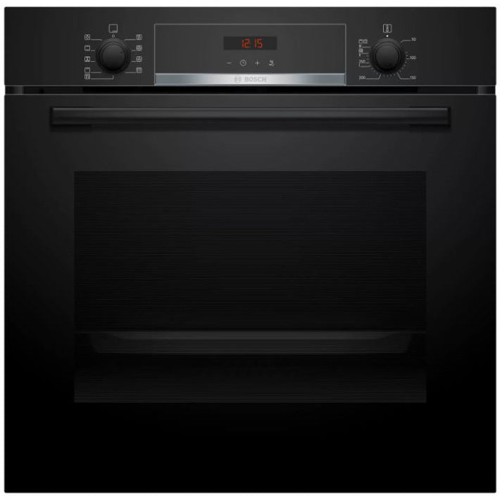 Cuptor incorporabil Bosch HBA573BB1, Electric, Multifunctional, 71 l, Autocuratare pirolitica, Grill, 10 programe, Afisaj digital, Clasa A, Negru