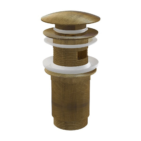 Ventil lavoar click/clack, Alca Plast, 5/4", metalic cu preaplin, bronz-antic, dop mare, A392ANTIC