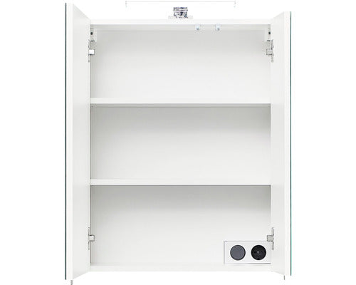 Dulap baie cu oglinda pelipal Quickset 354, iluminare LED, PAL, 55x20x70 cm alb