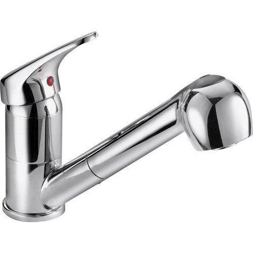 Baterie bucatarie cu dus extractibil Esteril, cartus ceramic 40 mm, aerator, crom