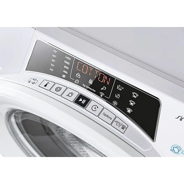 Masina de spalat rufe Candy Rapido RO 1496DWME/1-S, 9 kg, 1400 rpm, Clasa A, Motor Inverter, Wi-Fi, Mix Power Systems, Steam, Hygiene, Sport, Alb
