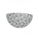 Aplica Perete Clasica Lunar E27 1x60W Abajur Sticla Semiluna Negru/Alb KLAUSEN