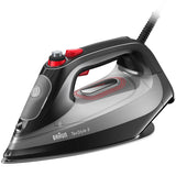 Fier de calcat Braun TexStyle 9 SI9281BK, 3100 W, abur variabil 50g/min, jet de abur 230g/min, rezervor 330 ml, tehnologie FreeGlide 3D, sistem inteligent iCare, talpa EloxalPlus, Negru
