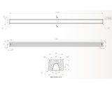 Prag cabina dus drept din granixit 140 cm Polar