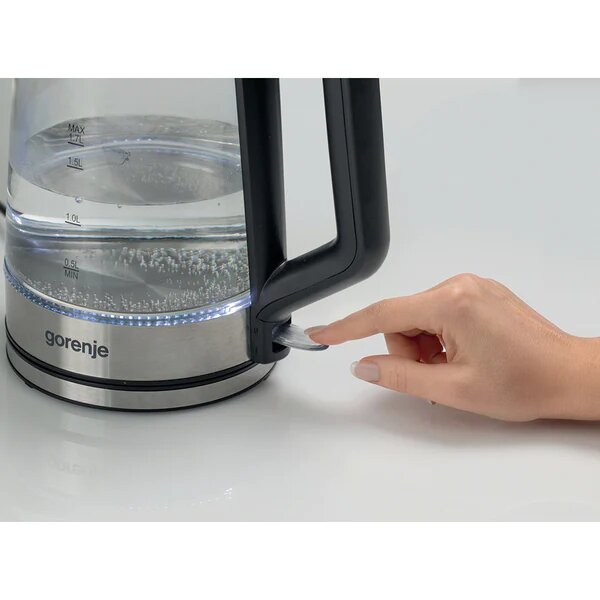 Fierbator apa GORENJE K17GED, 1.7l, 2200W, Argintiu-Negru
