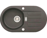 Chiuveta Bucatarie Cu O Cuva Alveus Niagara 40, 77,5x43,5 Cm, Cu Picurator, Granital Carbon