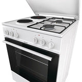 Aragaz GORENJE K6121WG, 4 arzatoare, Gaz si Electric, 60 cm, Alb