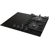 Plita incorporabila Gorenje GCE691BSC, Mixta, 2 zone de gatit, 2 arzatoare gaz, Control butoane, Gratar fonta, Indicator caldura reziduala, 60 cm, Negru